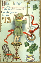 I Wish You A Lucky 13 Postcard