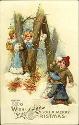 To Wish You A Merry Christmas Children Postcard Postcard