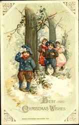 Best Christmas Wishes Children Postcard Postcard