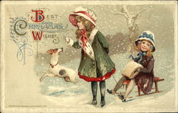 Best Christmas Wishes Children Postcard Postcard