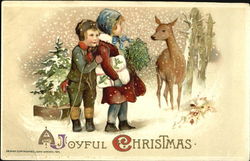 A Joyful Christmas Children Postcard Postcard