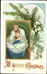 Mary holding little Christ Postcard