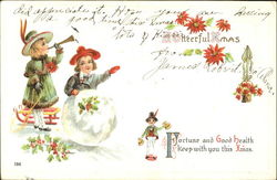 Children playing in the snow Postcard