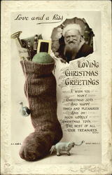 Christmas message from santa Postcard