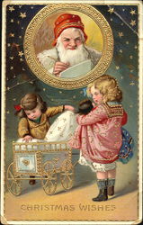 Children wishing for toys Santa Claus Postcard Postcard