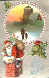 Santa with Gifts to Deliver Santa Claus Postcard Postcard