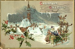 Winter Mountain Scene Postcard