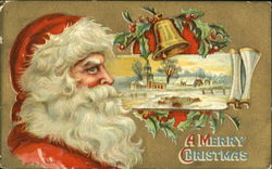 Santa and a bell Postcard