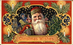 Santa's photo in frme with gifts Postcard