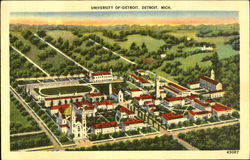 University Of Detroit Postcard