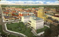 Looking Down From Capitol Dome Boise, ID Postcard Postcard