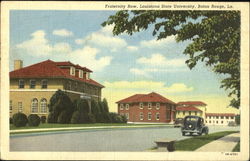 Fraternity Row, Louisiana State University Baton Rouge, LA Postcard Postcard