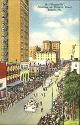 Gasparilla, Parading on Franklin Street Postcard