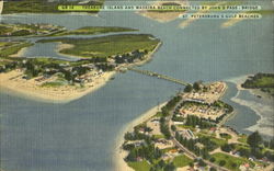 Treasure Island And Madeira Beach connected by John's Pass Bridge Postcard