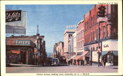 Patton Avenue Looking West Asheville, NC Postcard Postcard