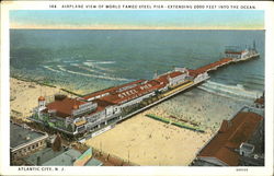 Airplane View Of World Famed Steel Pier, Airplane View of Atlantic City, NJ Postcard Postcard