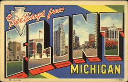 Greetings From Flint Michigan Postcard Postcard