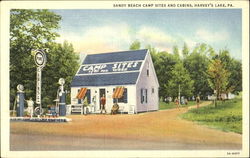 Sandy Beach Camp Sites And Cabins Harveys Lake, PA Postcard Postcard