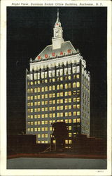 Night View Eastman Kodak Office Building Rochester, NY Postcard Postcard