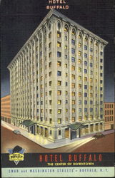 Hotel Buffalo, Swan and Washigton Streets Postcard