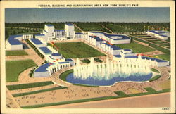 Federal Building And Surrounding Area, New York World's Fair Postcard