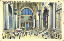 Interior Pennsylvania Station New York City, NY Postcard Postcard