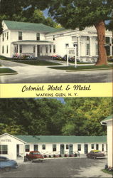 The Colonial Hotel & Motel, 701 Franklin St Postcard