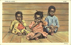 Three Of A Kind Children Postcard Postcard