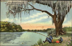 All's Peaceful Along The Suwannee River In Florida Postcard