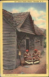 Indian Basket Makers Cherokee, NC Postcard Postcard