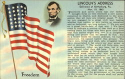 Lincoln's Address Patriotic Postcard Postcard