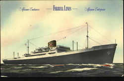 Farrell Lines "African Endeavor" Steamers Postcard Postcard