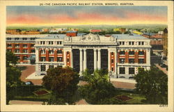 The Canadian Pacific Railway Station Winnipeg, MB Canada Manitoba Postcard Postcard