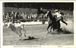 James Kenney calf roping Postcard