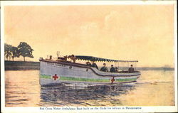 Red Cross Motor Ambulance - Silver Thimble VI Postcard