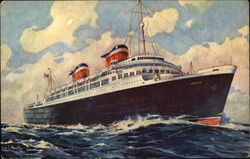 The United States Lines S. S. America Cruise Ships Postcard Postcard