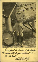 Charles Lindbergh Aviators Postcard Postcard