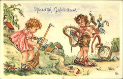 Hartelyk Gefeliciteerd Children Postcard Postcard