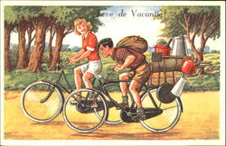 Leve de Vacantie! Comic, Funny Postcard Postcard