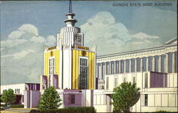 Illinois State Host Building 1933 Chicago World Fair Postcard Postcard