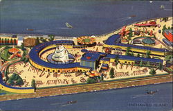 Enchanted Island 1933 Chicago World Fair Postcard Postcard