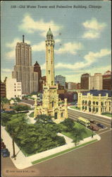 Old Water Tower And Palmolive Building Chicago, IL Postcard Postcard