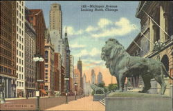 Michigan Avenue Looking North Chicago, IL Postcard Postcard