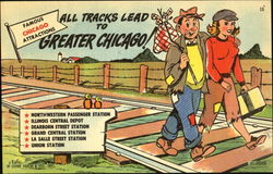 All Tracks Lead To Greater Chicago Illinois Postcard Postcard