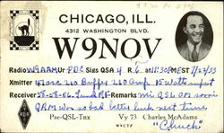 W9Nov, 4312 Washington Blvd. Chicago, IL QSL & Ham Radio Postcard Postcard