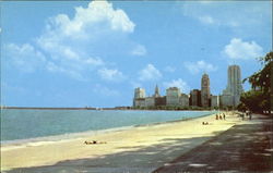 Skyline View of Chicago's Lake Shore Illinois Postcard Postcard