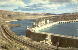 Rock Island Dam Wenatchee, WA Postcard Postcard