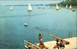 College Club Beach and South Shore Postcard