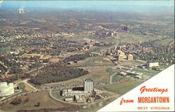 University of West Virginia - Aerial View of New Campus Postcard