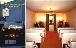 Heart of Reno Wedding Chapel Nevada Postcard Postcard